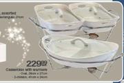 Casseroles With Warmers Oval-38cmx27cm/2-DMsion-41cmx24cm