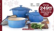 Beach Cast-Iron Oval Casserole With Lid-26cm Each