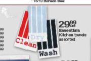 Essentials Kitchen Towels Assorted-Each