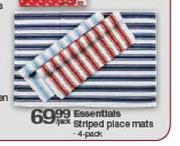 Essentials Striped Place Mats-4's Pack