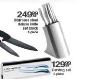 Stainless Steel Delux Knife Set Block-5 Piece Per Set