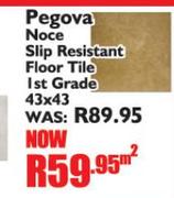 Pegova Noce Slip Resistant Floor Tile Ist Grade 43 x 43-per sqm