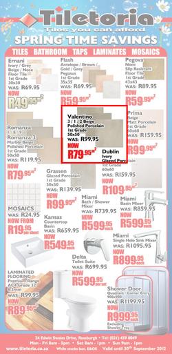 Tiletoria Durban : Spring Time Savings (Until 30 Sep), page 1
