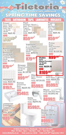 Tiletoria Durban : Spring Time Savings (Until 30 Sep), page 1