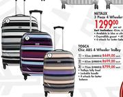 Tosca Chic ABS 4 Wheeler Trolley-55cm