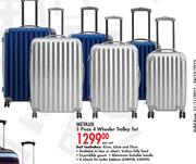 Metalix 3 Piece 4 Wheeler Trolley Set