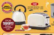 Platinum Cream Toaster 4 Slice Toaster With Bread Tray
