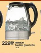 Platinum 1.7Ltr Cordless Glass Kettle-Each