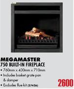 Megamaster 750 Built-In Fireplace-760mmX430mmX710mm 