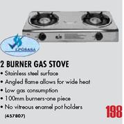 2 Burner Gas Stove Stainless Steel 