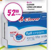 Clover Long Life Milk Assorted-6x1ltr