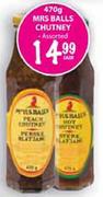 Mrs.Balls Chutney Assorted-470g Each