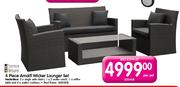 Terrace Leisure 4 Piece Amalfi Wicker Lounger Set