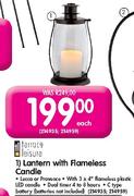Terrace Leisure Lantern with Flameless Candle