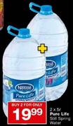 Pure Life Still Spring Water-2 x 5 Ltr