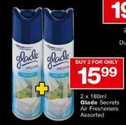 Glade Secrets Air Freshners Assorted-2x180ml