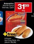 Enterprise Red/Smoked Viennas-1kg-Each