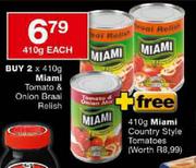 Miami Tomato & Onion Braai Relish-410gm-Each