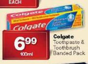 Colgate Toothpaste & Toothbrush Banded Pack-100ml