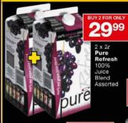 Pure Refresh 100% Juice Blend Assorted-2 x 2 Ltr