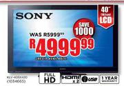 Sony 40" (102cm) LCD TV (KLV-40BX420)