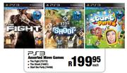 PS3 Assorted Move Gmaes (The Fight,The Shoot,Start The Party) Each 