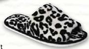 Ladies' Leopard Slippers Assorted Colours Sizes 3-8 Per Pair
