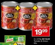 All Gold Tomato & Onion Mix-3 x 410g