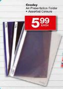 Croxley A-4 Presentation Folder Each