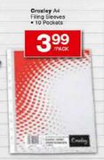 Croxiey A4 Filing Sleeves-10 Pockets