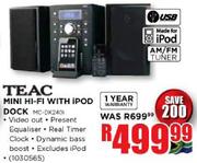 Teac Mini HI-FI With Ipod Dock