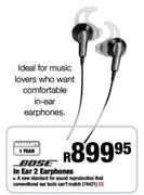 Bose In Ear 2 Earphones