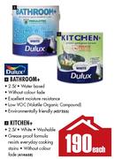 Dulux Kitchen+ White-2.5Ltr Each