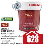 Fired Earth Ultimate Sheen Acrylic-20Ltr