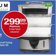Platinum 3-Tier Food Steamer-3.5L Each