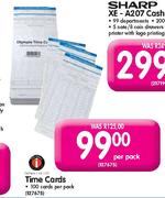 Time Card-100 Card Per Pack