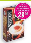 Nescafe Cappuccino Stick Packets-10's
