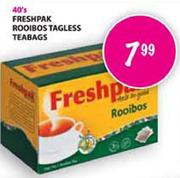 Freshpak Rooibos Tagless Teabags-40's