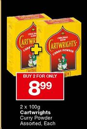 Cartwrights outlet curry powder