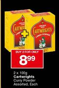 Cartwrights Curry Powder Assorted-2x100g Each