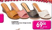 Legend Ladies Cut Out Wedge Sandals (Size 3-8)-per pair
