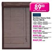 Bamboo Heavy Duty Roman Blinds-600x1000mm Each