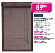 Bamboo Heavy Duty Roman Blinds-2100x2200mm Each