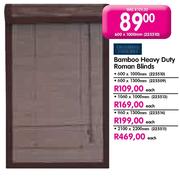 Bamboo Heavy Duty Roman Blinds-960x1300mm Each