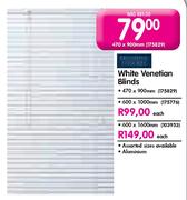 White Venetian Blinds-600x1000mm Each