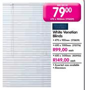 White Venetian Blinds-470x900mm Each