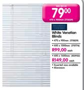 White Venetian Blinds-600x1600mm Each