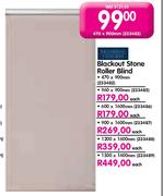 Blackout Stone Roller Blind-600x1600mm Each 