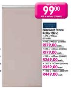 Blackout Stone Roller Blind-470x900mm Each