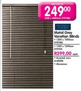 Metal Grey Venetian Blinds-1500x1000mm
